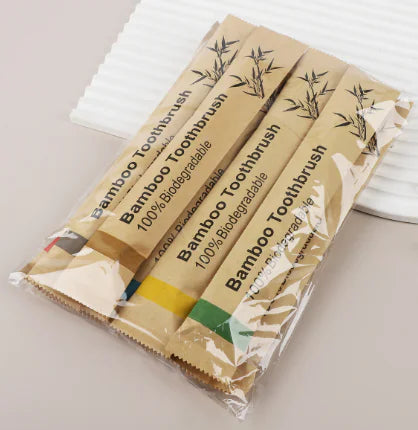 Disposable Bamboo Toothbrush with Soft Bristles