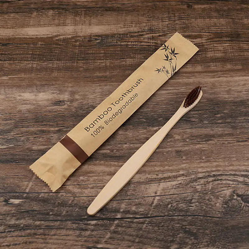 Disposable Bamboo Toothbrush with Soft Bristles