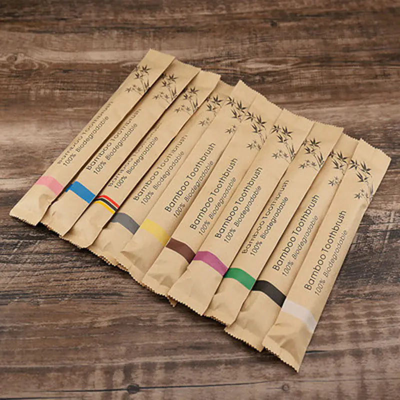 Disposable Bamboo Toothbrush with Soft Bristles